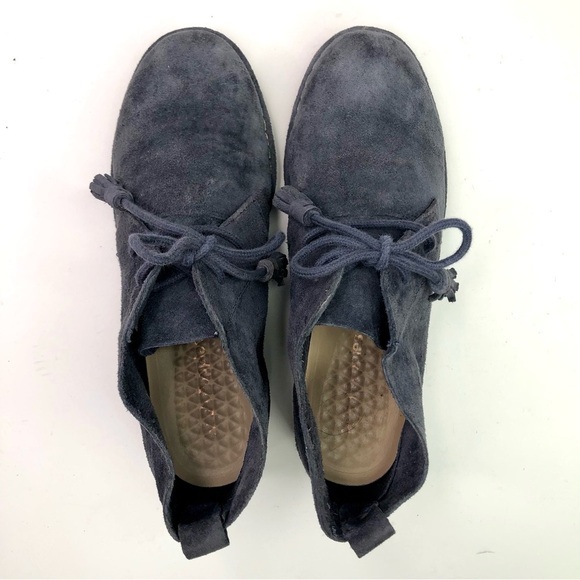 Hush Puppies blue suede chukka ankle boots lace up size 7.5 wide - Picture 6 of 9